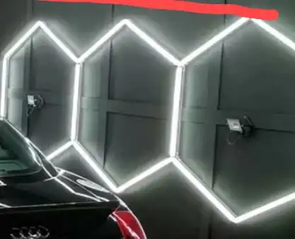 

DIY 3 Hexagon Garage Atmosphere Decorative Lamp Car Workshop Detailing Hexagon Led Panel Light