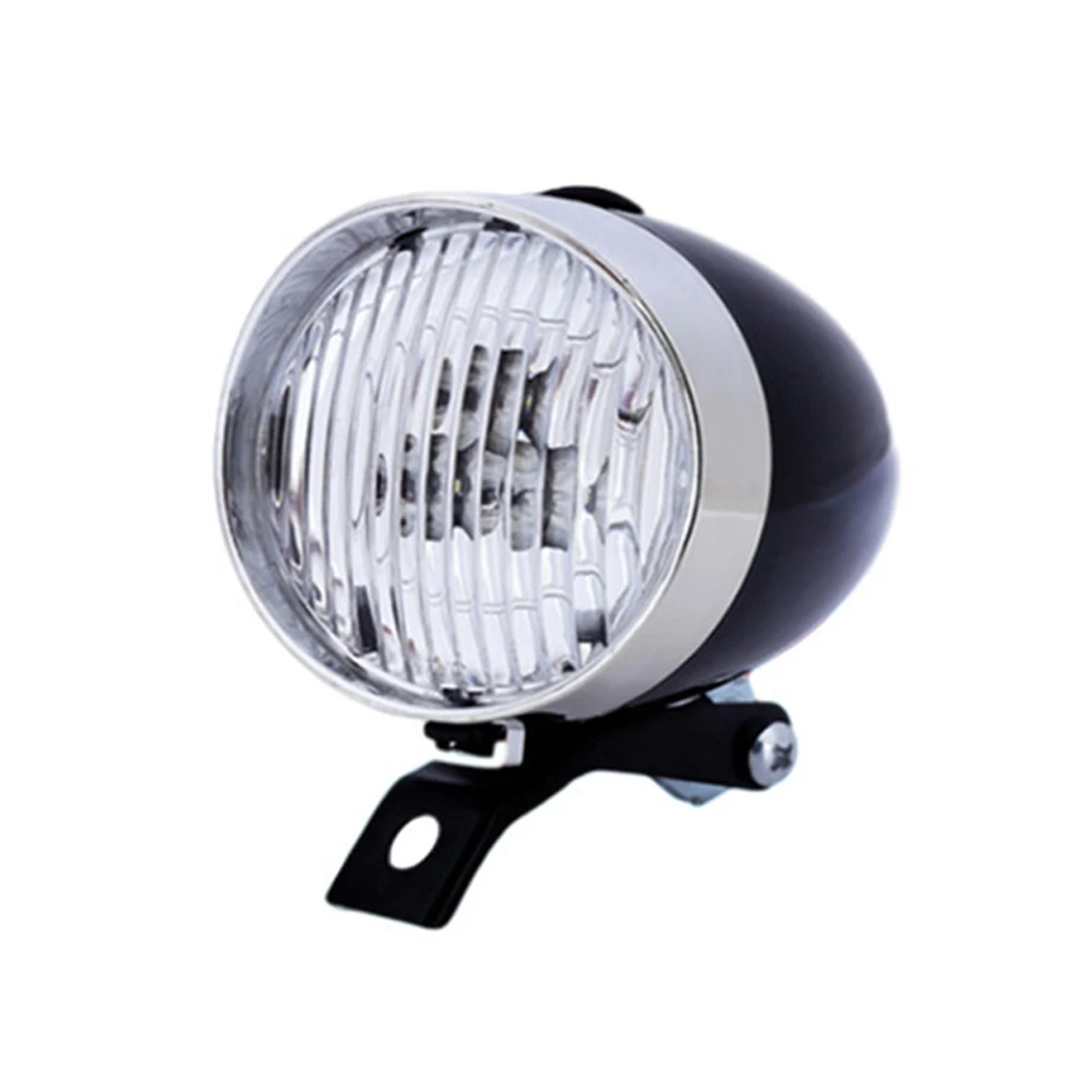الكلاسيكية Led المصباح الرجعية الضوء الأبيض دراجة الجبهة رئيس مصباح 160 درجة ABS الملحقات المعدنية أجزاء الضوء