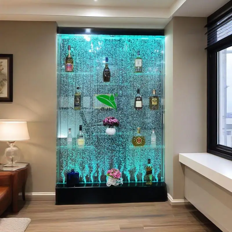 

Customization.Home Led Acrylic Water Dancing Bubble Wall Aquarium Wine bar Cabinet