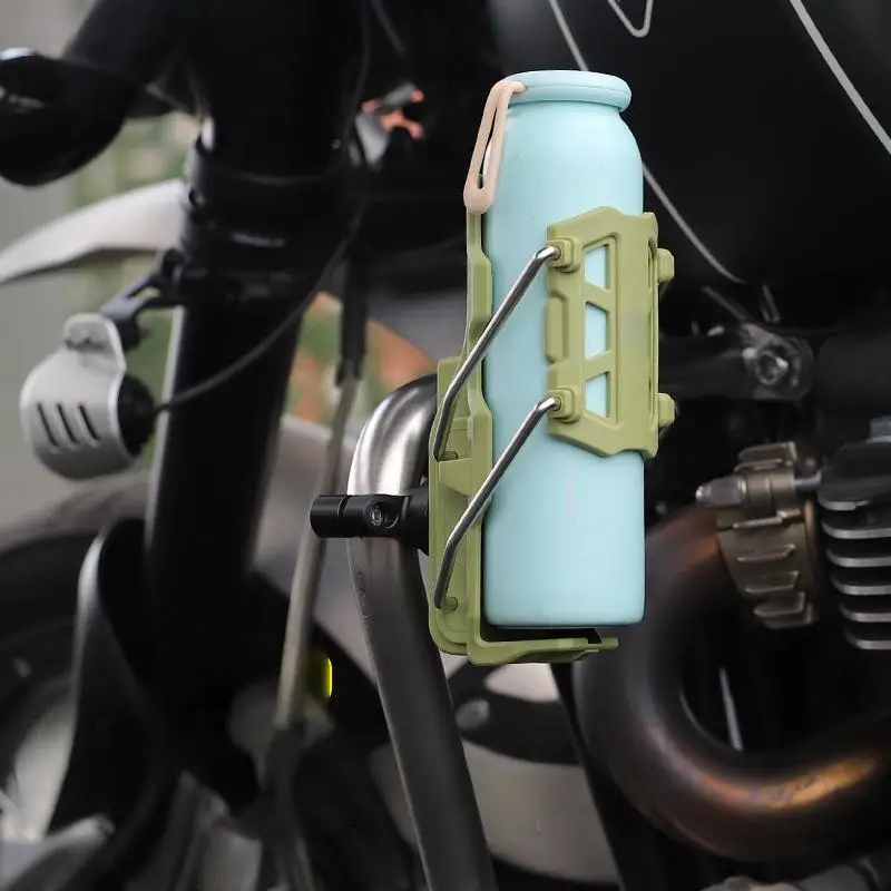 

High-quality Adjustable 360° Handlebar Cup Cage - Universal Water Bottle Holder for MTB Road Cycling & ADV Motorcycle