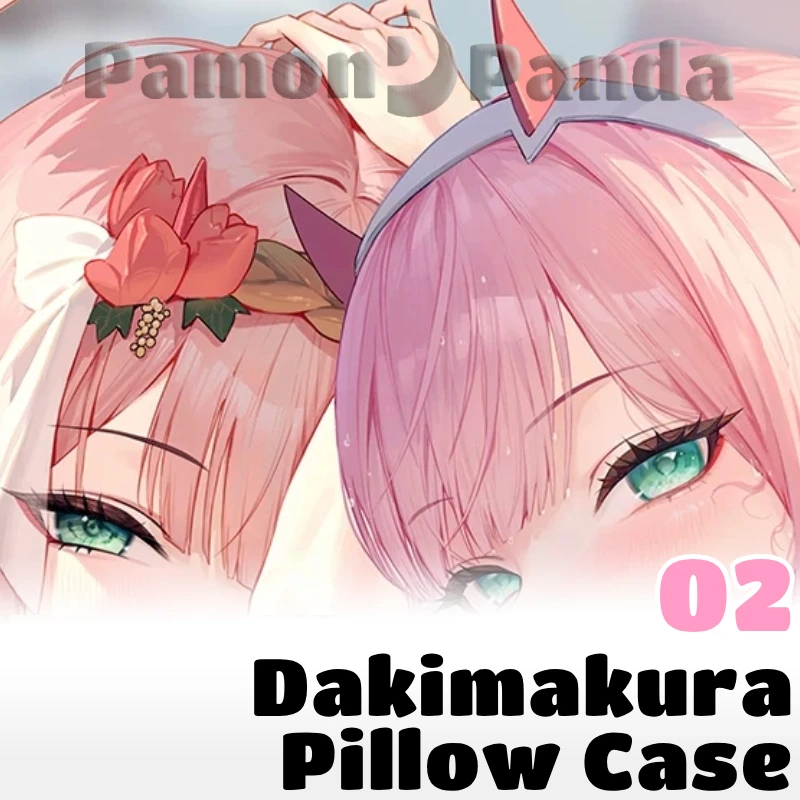 Zero Two 02 Dakimakura Darling in The Franxx Hugging Pillow Case Full Body Cushion Cover Pillowcase Home Bedding Decor CYTM162