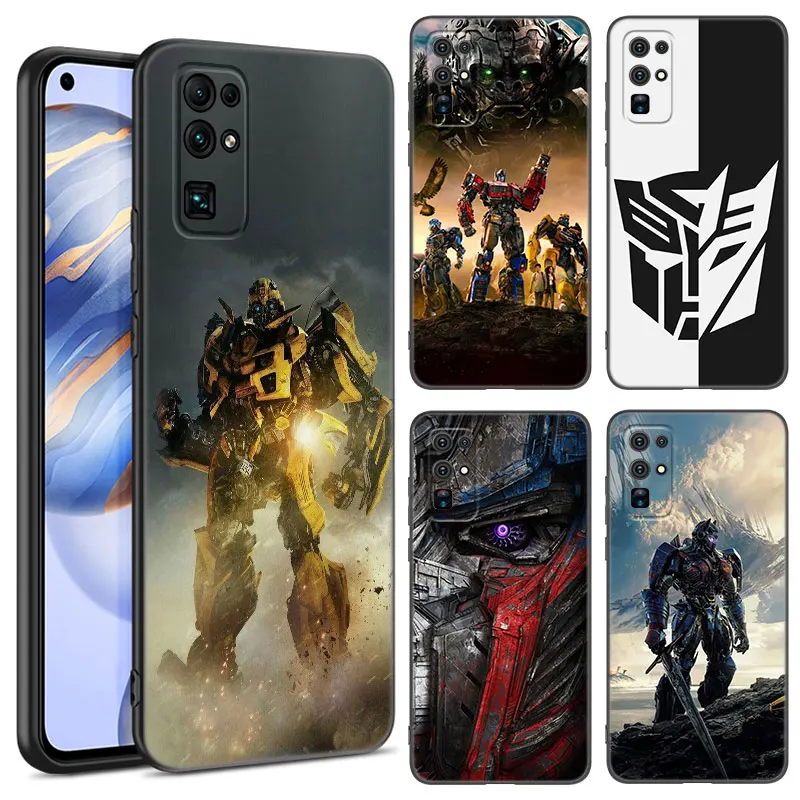 Transformatoren Autobot Zwart Telefoonhoesje Voor Eer 70 90 Lite X40 Gt X50 I X5 Plus X6a X 6S X7a X8a X8b X 6X7X8X9 4G X9a X9b 5G