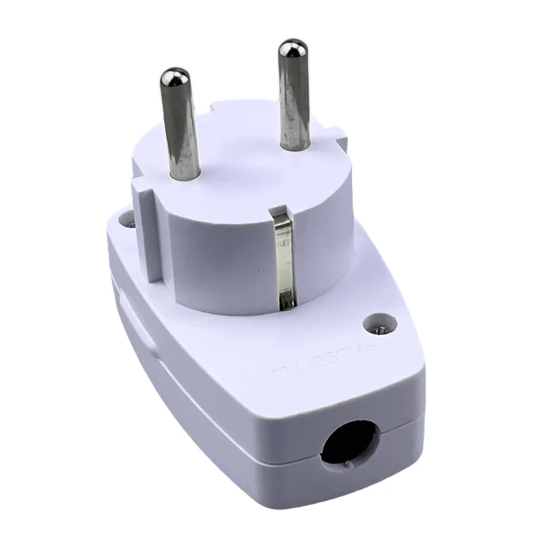 EU Plug Adapter With Switch Rewireable Socket Power 10A AC Outlet Korea Electrical Wiring Plug Electrical Socket For Power Cable