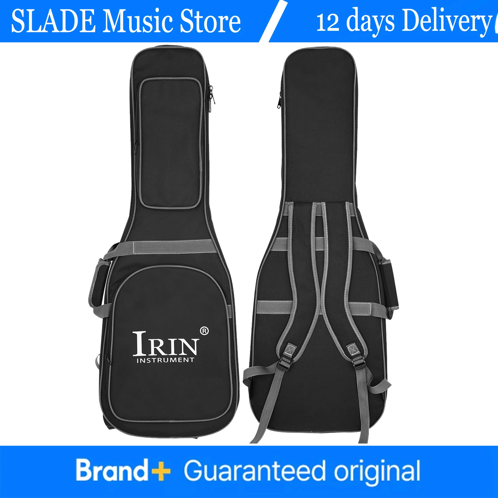 

Сумка для электрогитары IRIN, чехол для концерта, 10 мм/20 мм, утолщенная водонепроницаемая сумка из ткани Оксфорд, регулируемый рюкзак для хранения инструментов для гитары