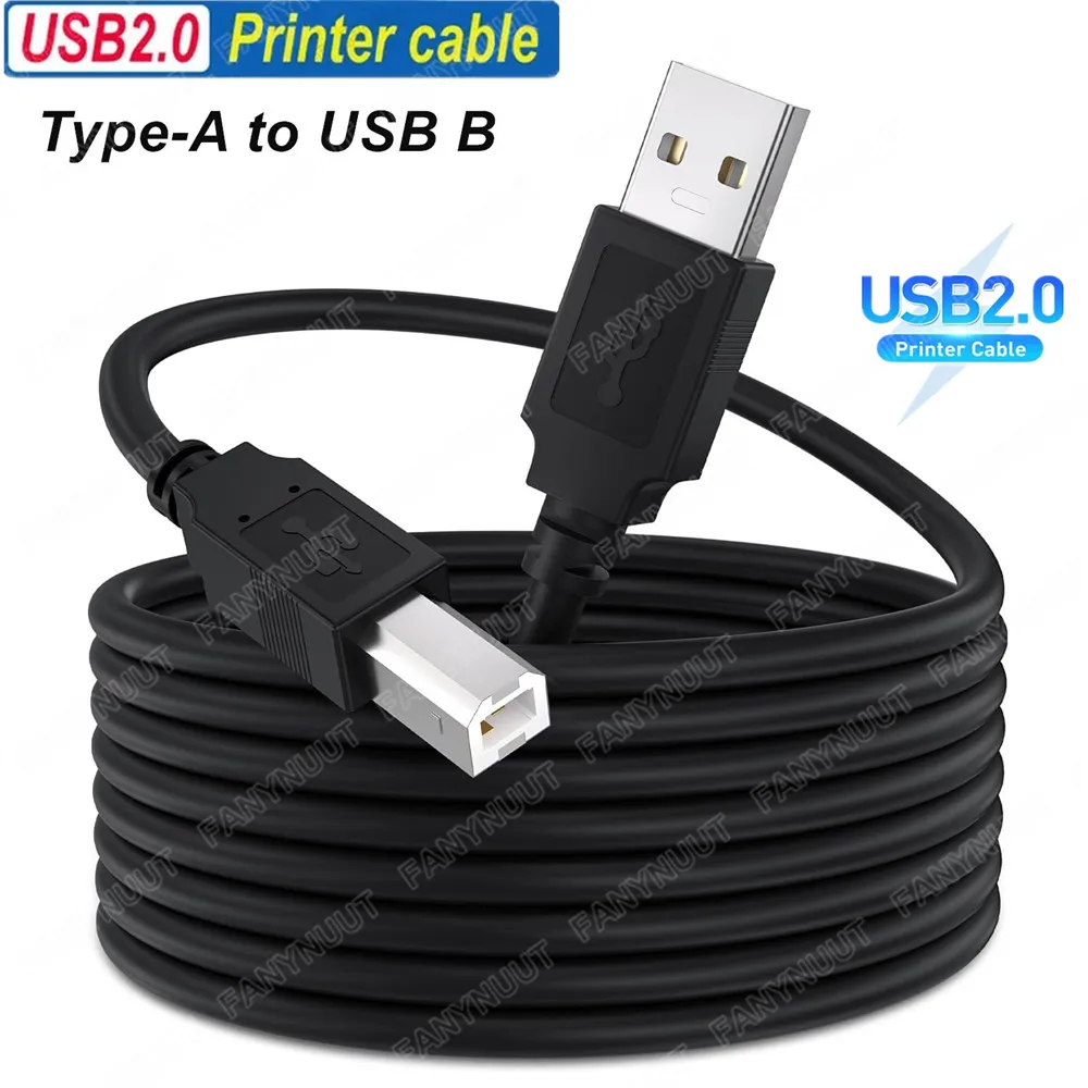 USB 2.0 kabel do drukarki 2.0 szybki kabel do drukarki typ męski do B męski długi przyrząd USB A do B do drukarki PIXMA 6 stóp USB 2.0