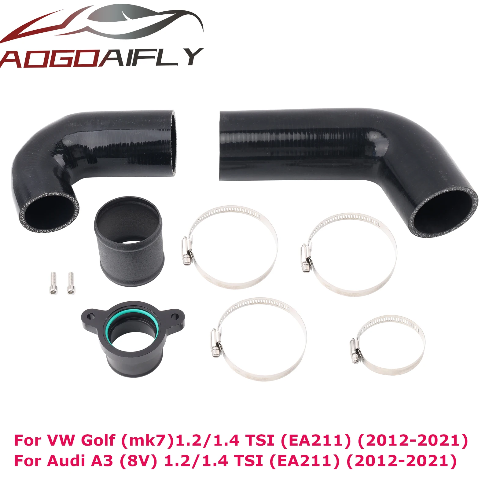 factory supply Silicone EA211 Turbo air intake Pipe for Audi A3 8V For VW Golf7 Passat Jetta 1.2/1.4 TSI TFSI 2012-2021 Skoda