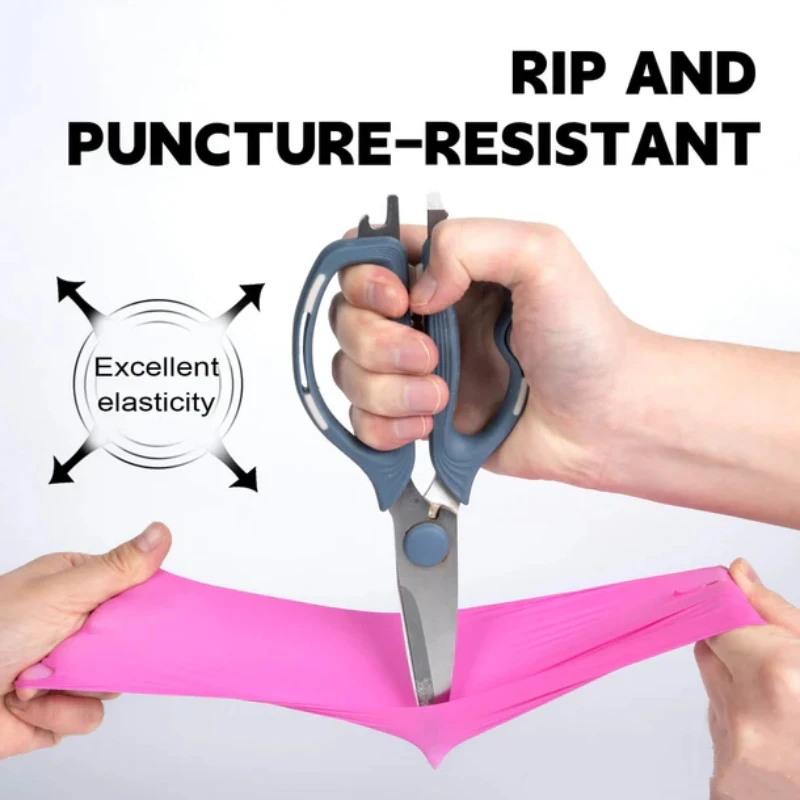 フクシアニトリル使い捨て手袋 3.5mil ラテックスフリー家庭用クリーニング手袋女性園芸安全作業保護手袋