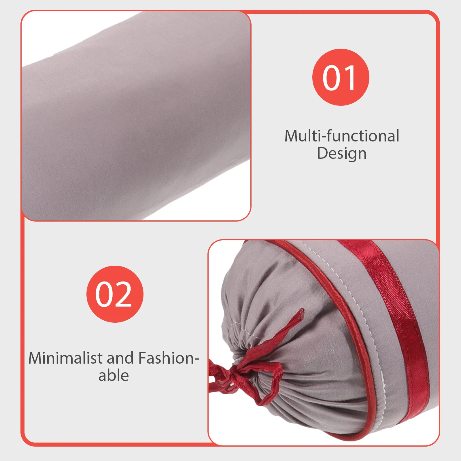 

Cervical Neck Roll Pillowcase Cylindrical Cushion Comfortable Support Multi-Functional Design Easy to Clean