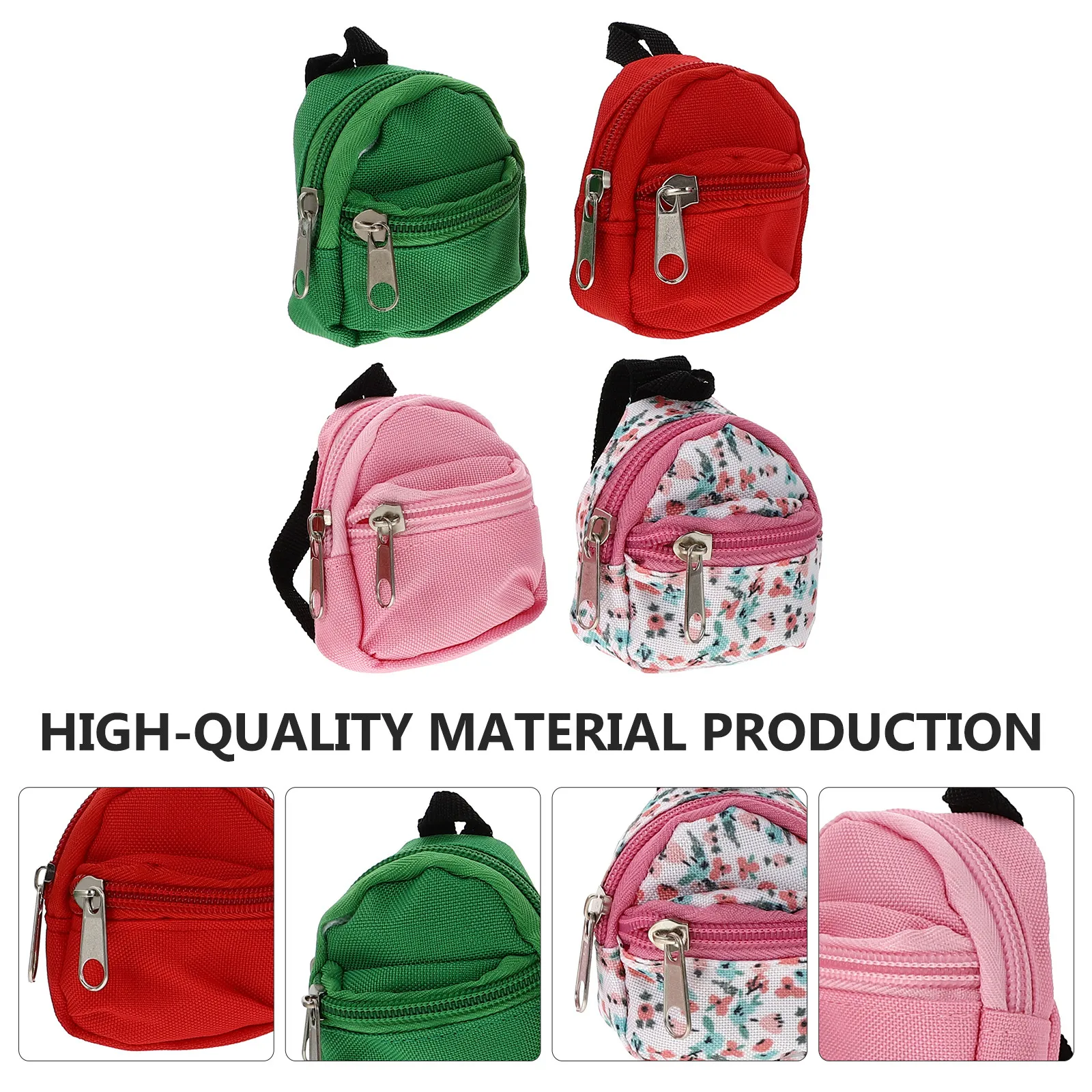 

4Pcs Mini Backpack Models Perfect Mini House Decor Accessories for DIY Ornament Kindergarten Craft Photography Props Wear