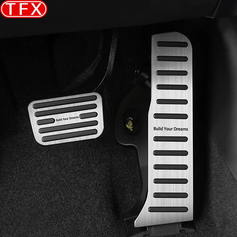 FOR BYD Seal ATTO 4 2024 2023 Car Styling Gas Brake Panel Cover Sticker Aluminium Alloy Auto Modification Accessories 2PCS Sets