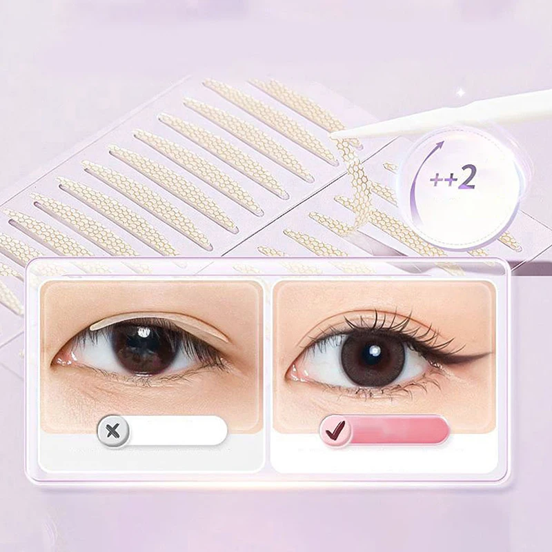 120/600pcs Invisible Eyelid Sticker Multiple Styles Double Eyelid Tape Drooping Eye Lace Double Eyelid Patches Breathable Makeup