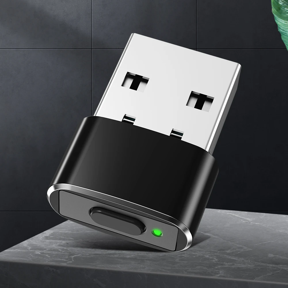 Mini Automatic Mouse Jiggler Mover ON/Off Button USB Automatic Move Cursor Shaker Undetectable Plug and Play for Laptop Desktop