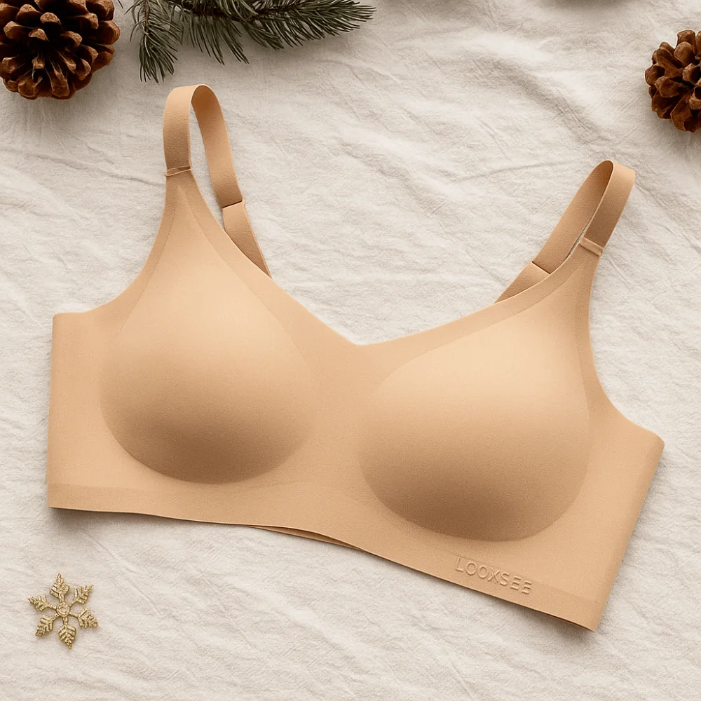 

Fashion Deep V Right-angle Shoulder Bra Anti-sagging Lingerie Wireless Bra Seamless Thin Shoulder Pad Bra Women/Girl