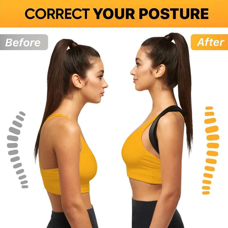 Back Brace Posture Corrector for Women and Men, Adjustable Upper Back Brace and Shoulder Back Straightener, Upper Back Corrector