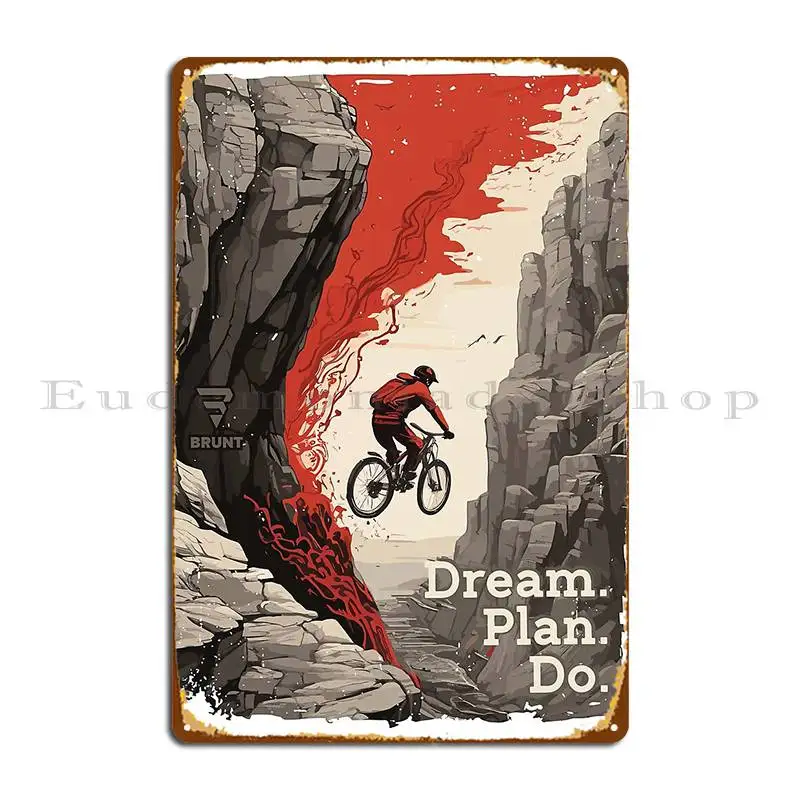 Downhill Bike Gift Cycling Cyclist Mountain Biker Metal Plaque Poster Wall Decor Classic Customized Garage Tin Sign Poster