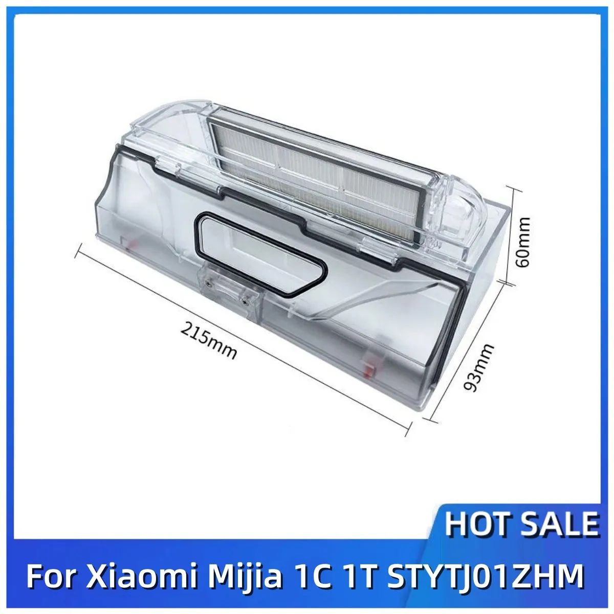 Dust Box For Xiaomi Mijia 1C 1T STYTJ01ZHM Mi Robot Vacuum Mop Dreame F9 Dustbin Robot Vacuum Cleaner Dust Bin Replacement