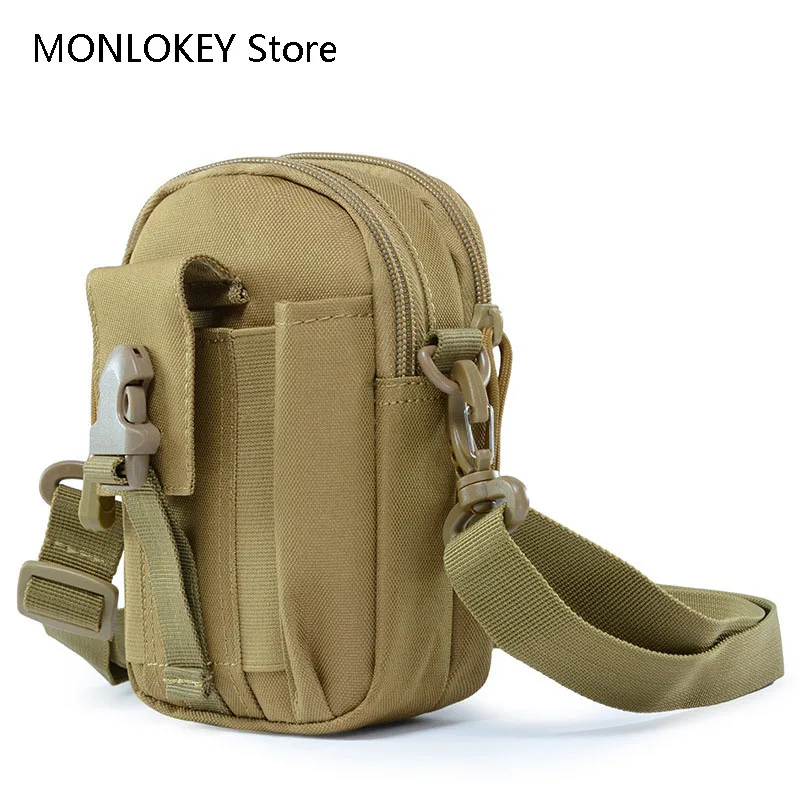 Camouflage Camping Waist Bag Cross  Body Outdoor Sport Pouch Waterproof Tactical Molle Pouch Belt Small Travel Hiking Pocket