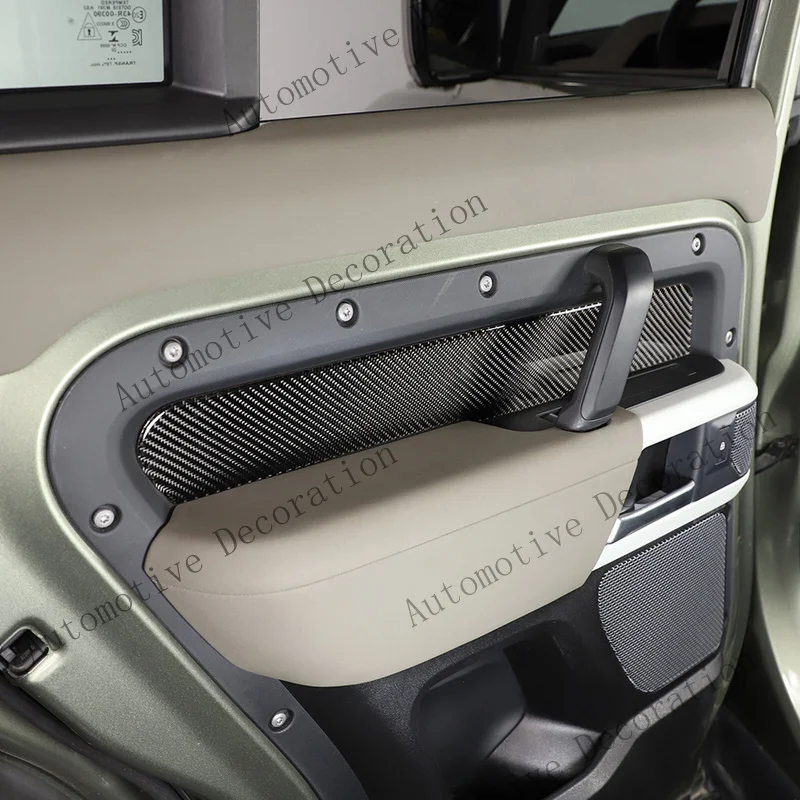 Autocollant pour panneau de ventilation de la console centrale en fibre de carbone Z+ pour LR Defender 2020-24