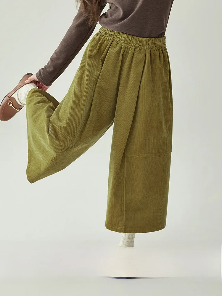 

North Island AMUU Original Japanese Sle Pure Cotton Corduroy Wide Leg Casual Pants Women's Winter New Versatile High Waist ...