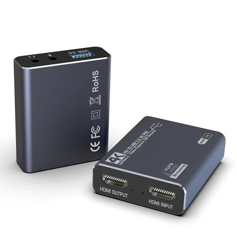 Tarjeta de captura de vídeo Compatible con 4K 60Hz 30Hz USB 3,0 C 1080P 60Fps 30Fps HD grabadora captura para juegos en vivo