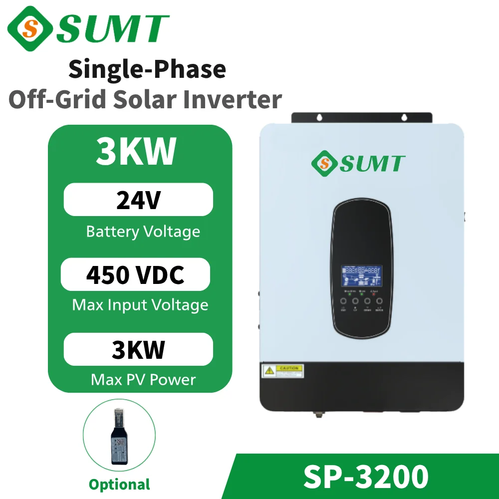 S SUMT SP Series 1.8KW 3KW Hybrid Solar Inverter 12V 24V Pure Sine Wave Off Grid Inverter MPPT Solar Charger for Home