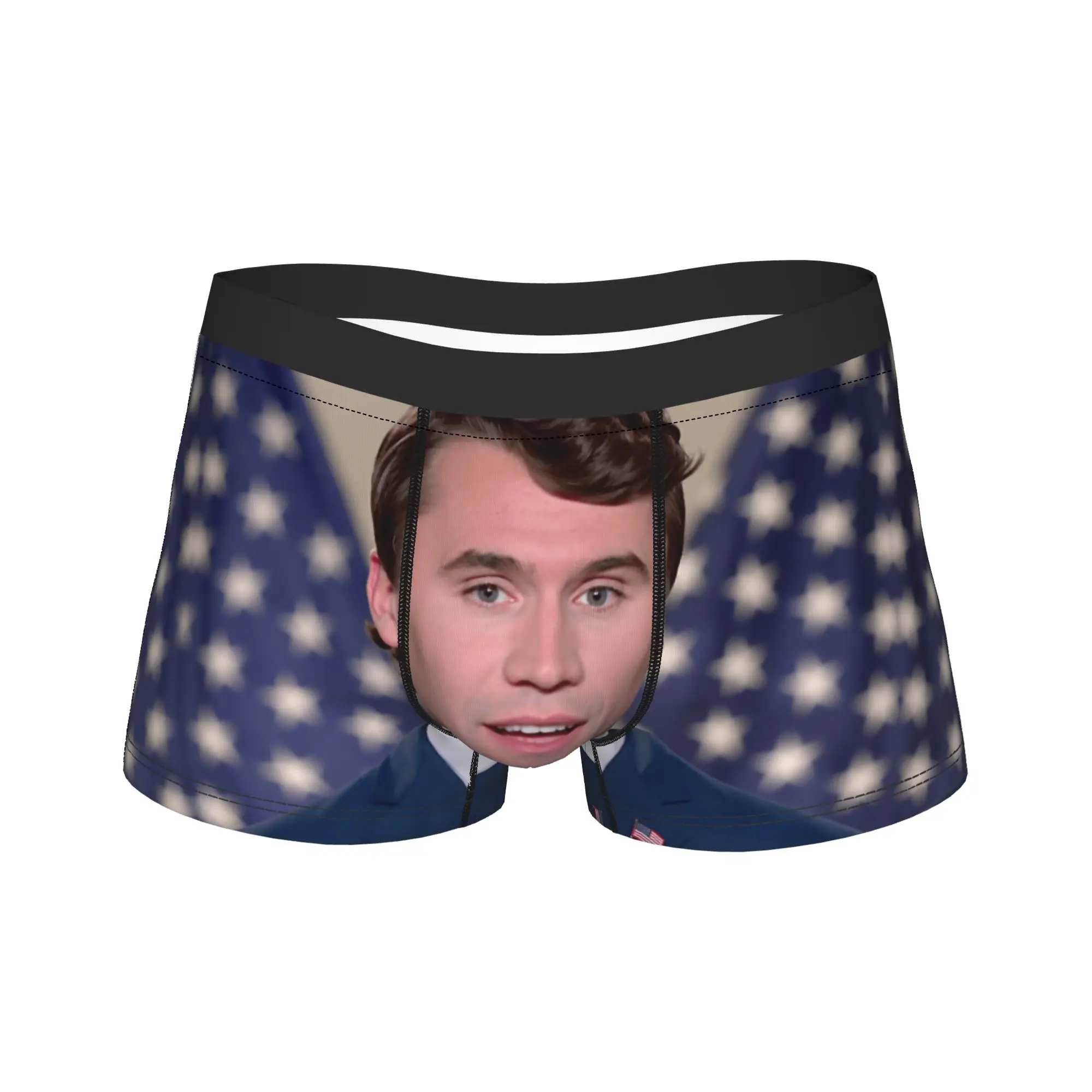 Charlie Kirk Angelic Advocate Boxershorts, Unterwäsche mit Muster, hochwertige Boxershorts, klassische Herrenunterhose, große Größe