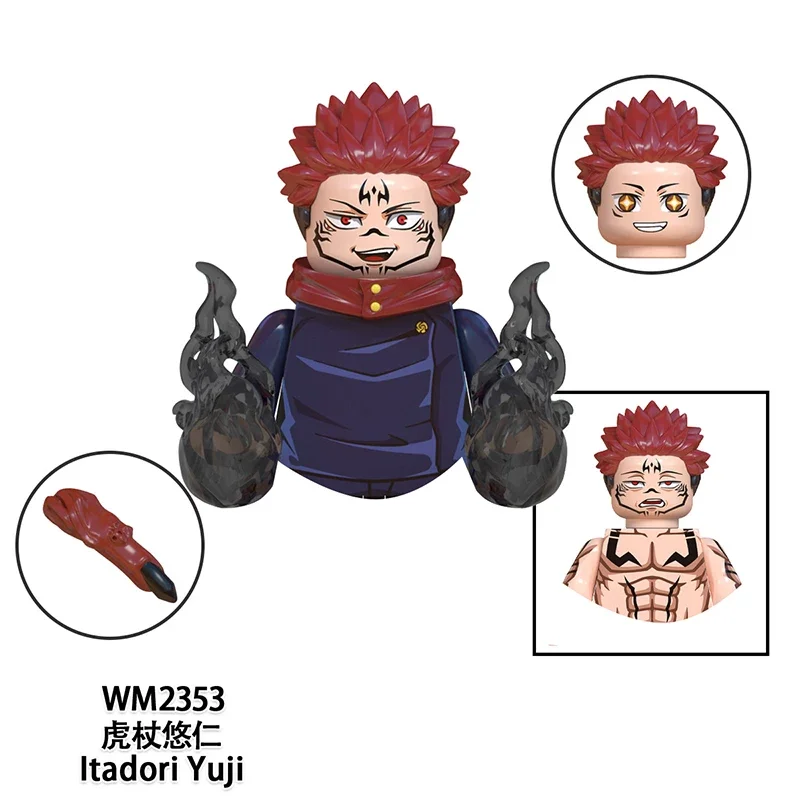 Anime WM6139 WM6140 WM6149 WM6201 Itadori Yuji Jujutsu Kaisen Set Mini Actionfigur Spielzeug Geburtstagsgeschenk Zubehör