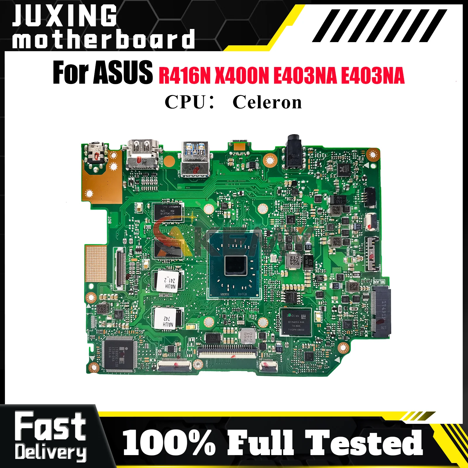 

E403NA Laptop Motherboard For ASUS EeeBook X400N R416N E403N E403NA Notebook Mainboard With Celeron CPU 100% tests OK fast ship