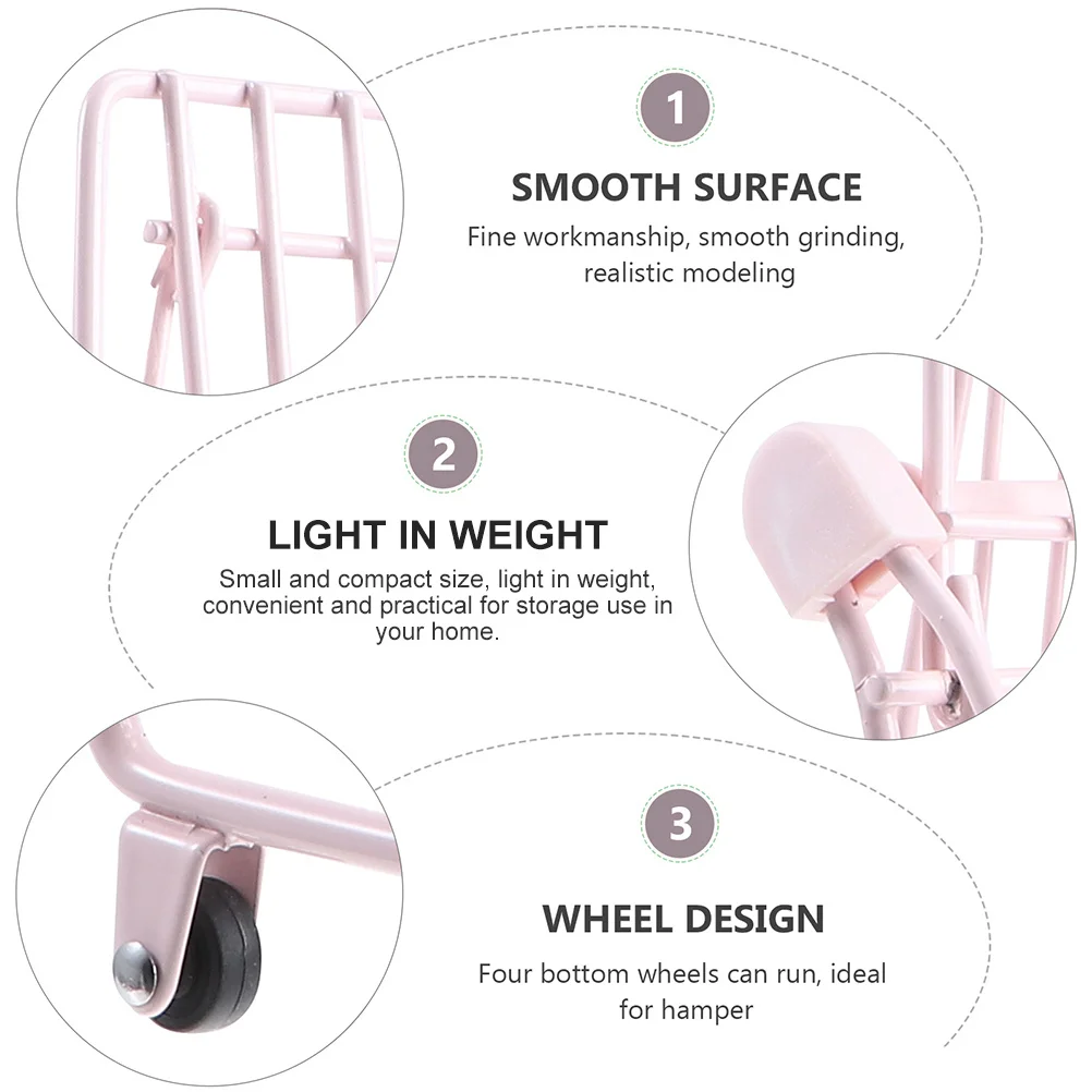 

1pc Small Shopping Desk Organizer Storage For Office Home Decor Miniature Miniature Shopping Trolley Supermarket Trolley Novelty