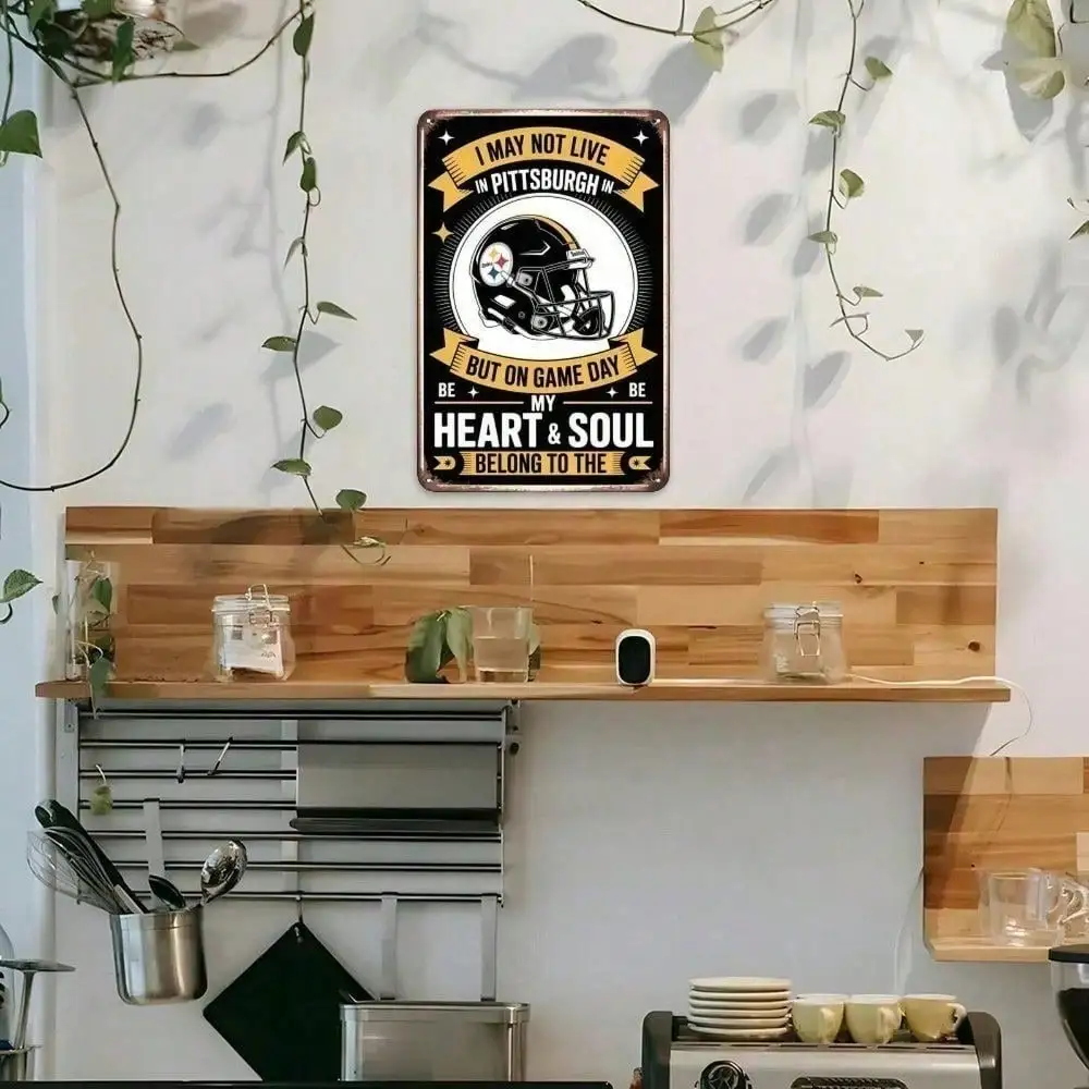 Stan's Emporium Pittsburgh Steelers Metal Tin Sign Vintage Wall Decor Rustic Man Cave Football Sports Bar Gift