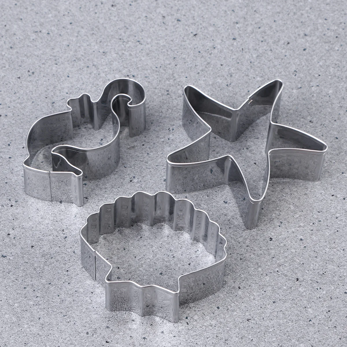 

3Pcs Stainless Steel Cookie Cutter Set Ocean Theme Biscuit Mold DIY Baking Tools for Bread Cake Cookies Cookie Cutters