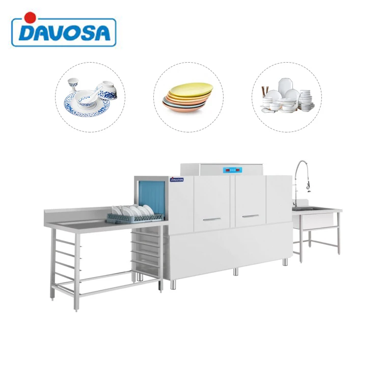 Cinta transportadora Industrial para lavavajillas, lavadora de platos para restaurante, tipo comercial