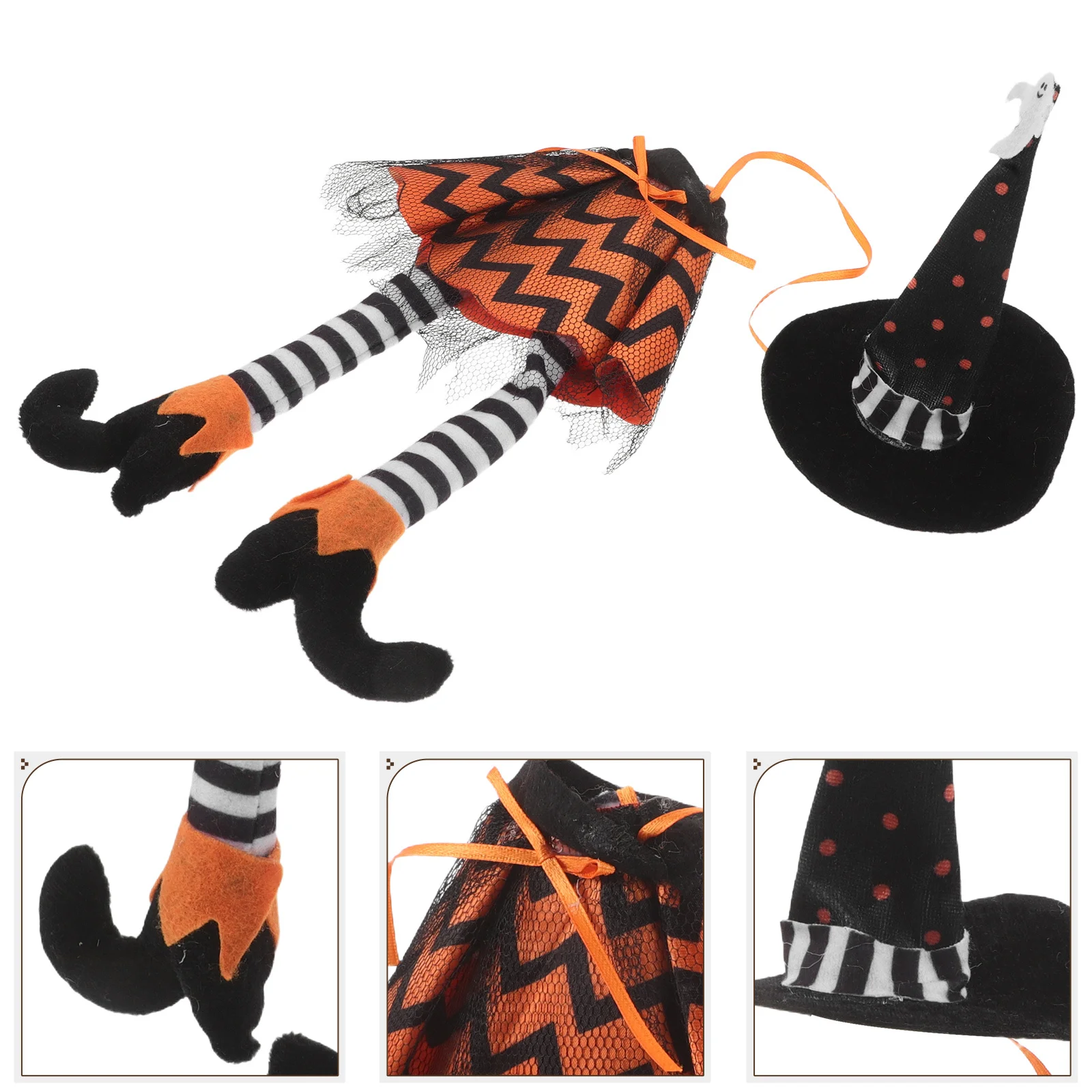 

Halloween Wine Bottle Cover Witch Hat Long Legs Party Bottle Wrap Decorative Wine Bag Halloween Decor