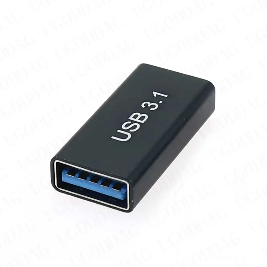 1/2 قطعة USB 3.0 مقرنة أنثى إلى USB نوع C أنثى محول سوبر السرعة USB3.0 نوع-C موسع اتصال محول