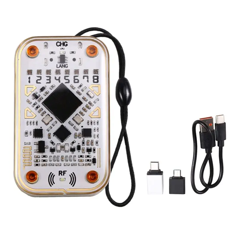 [¡NUEVO A09R!】 Lector RFID multiprotocolo Chameleon Ultra con NFC, que incluye llavero inteligente 2XT5577/CUID