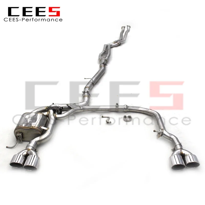 CEES Stainless steel Catback System For BMW 530/530i E60 2004-2010 Racing Sport Car Exhaust Pipe Muffler with remote control