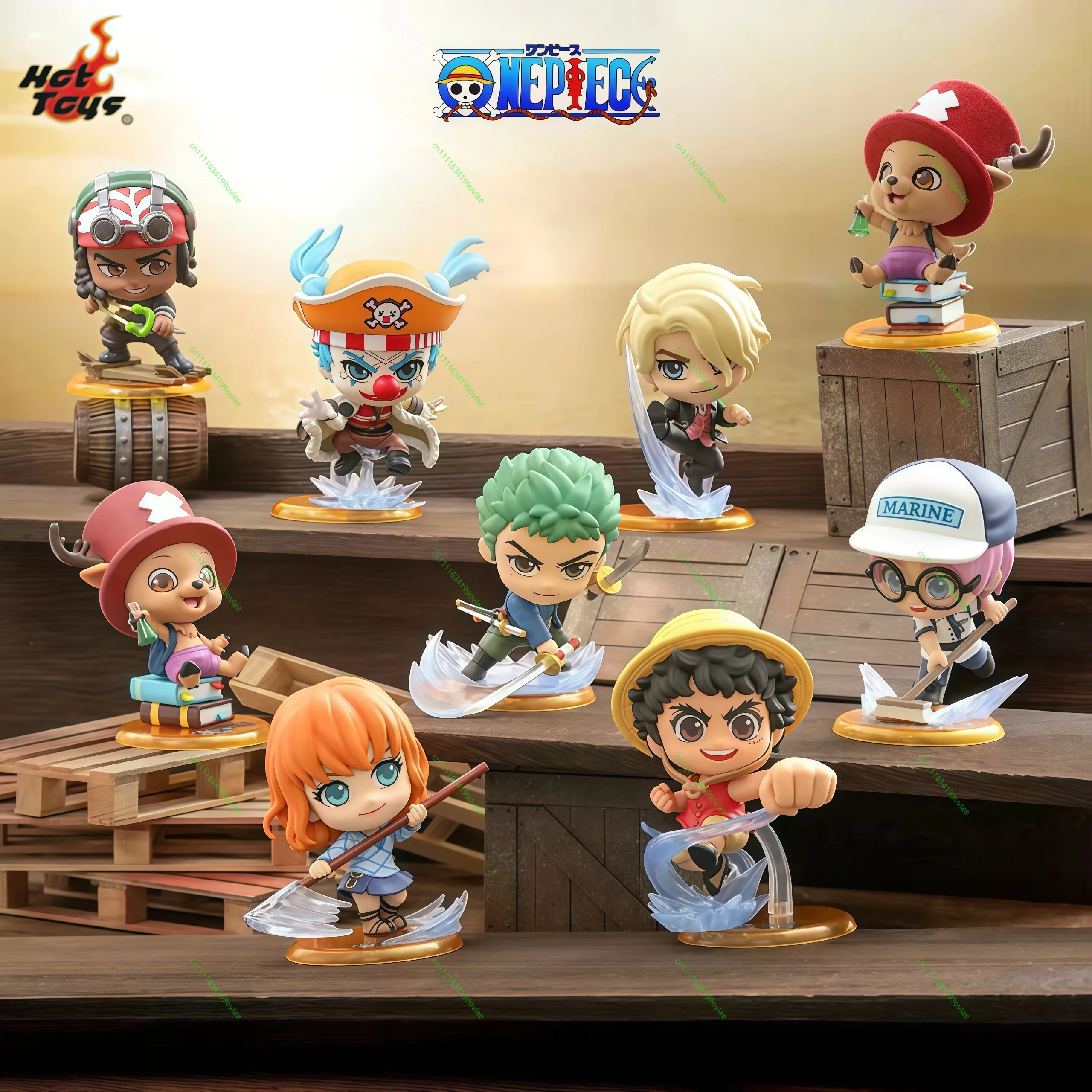 Figura Miniatura Coleccionable de Genuino Hot Toys Cosbi Collection One Piece Netflix, Exquisita y Vívida, Versión Q, Caja Sorpresa, Juguete de Escritorio, Regalo