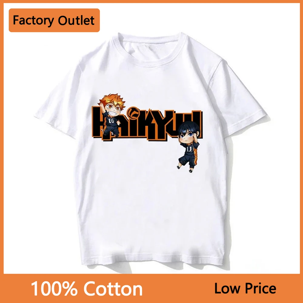 

Japanese Anime Haikyuu Graphic T Shirts Summer Sports Casual Cotton Short Sleeve Tees Unisex Fashion Simple Oversized Streetwear