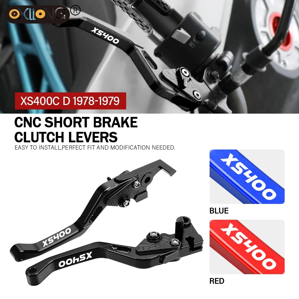 CNC Motorcycle Short Brake Clutch Levers Accessories For YAMAHA XS400C D E XS400SE 1978-1982，XS400 DOHC 1982 1983 1984 1985