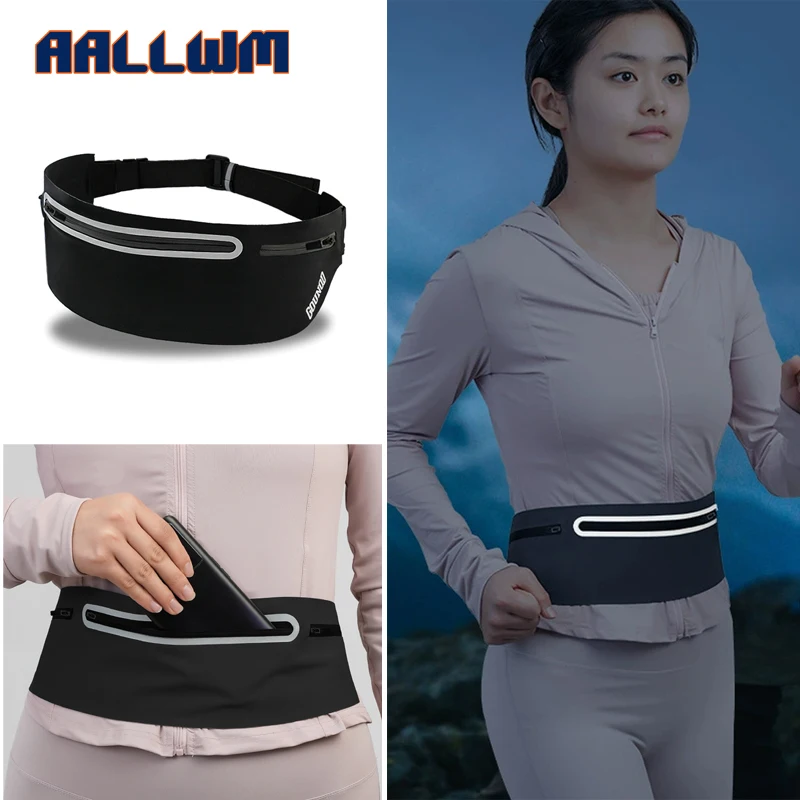 

Поясная сумка-бананка для бега (1 шт.), тонкий поясной рюкзак для женщин и мужчин, держатель для телефона, поясная сумка для бегунов, для бега, походов и спорта