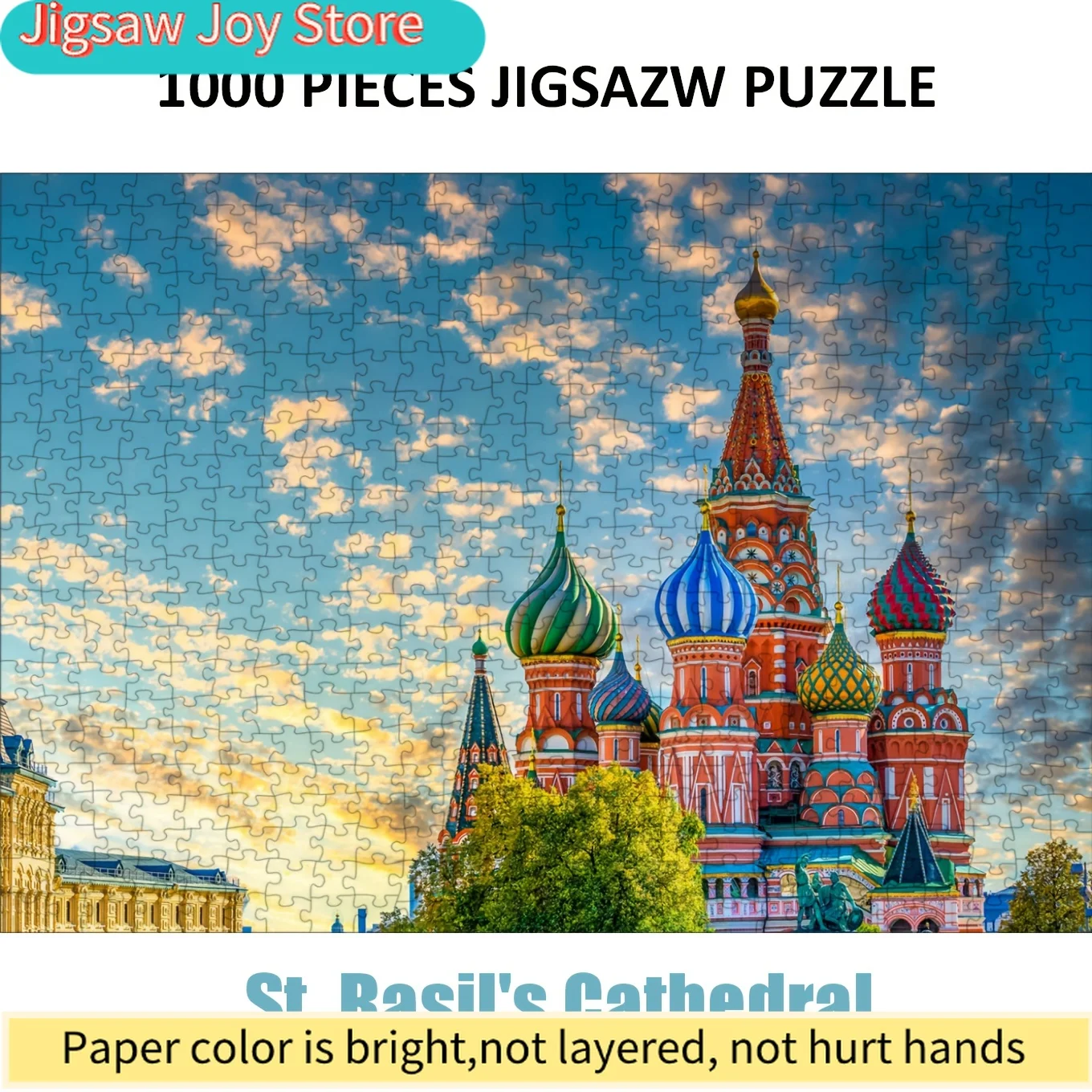 St. Basil's Cathedral Masterpiece Jigsaw Puzzle - , Premium Paper, Perfect for Adults & Beginners, Ideal Gift for Holidays & S
