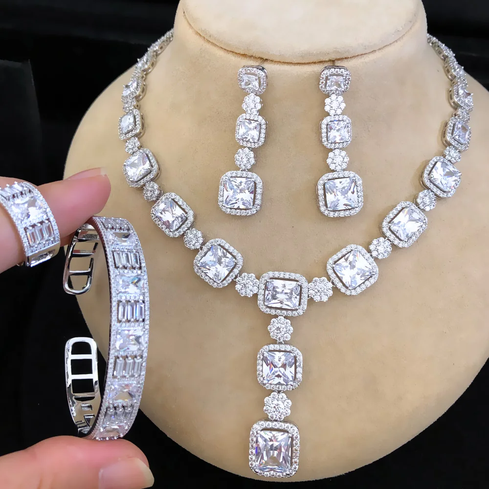 GODKI Luxury 2PCS Jewelry Set For Women Wedding Full Cubic Zircon Crystal CZ Dubai Bridal Jewelry Sets 2025 DRESS ACCESSARIES