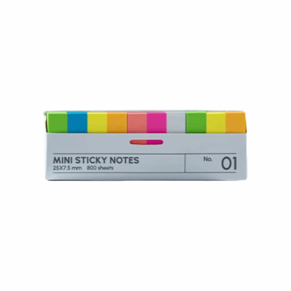 Mini 800 Sheets Sticky Notes Classify File Self-Adhesive Fluorescence Index Labels Page Marking Reading Sticky Notes Office Use