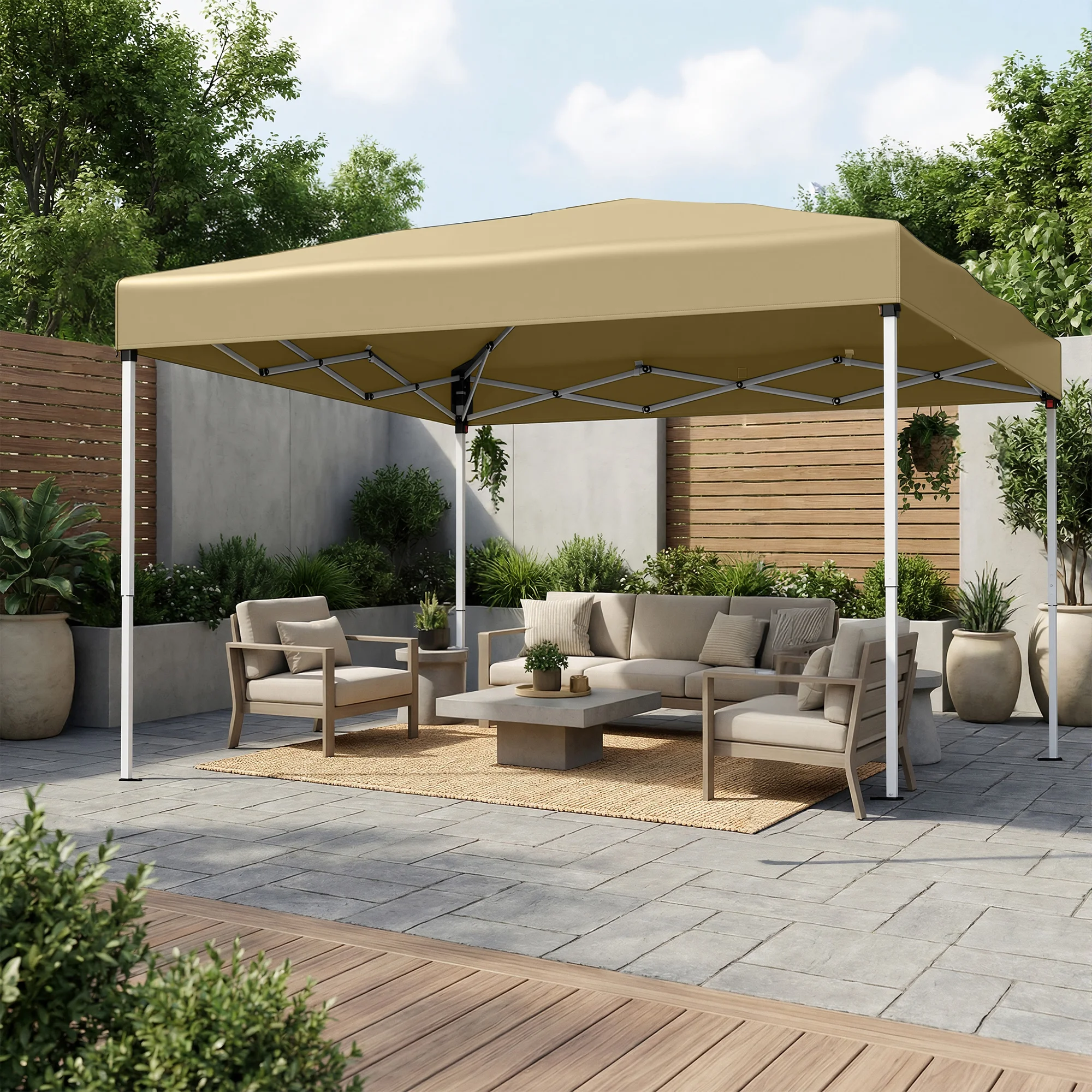 SONGMICS Pavillon 3 x 3 m, Faltpavillon, Partyzelt, tragbar