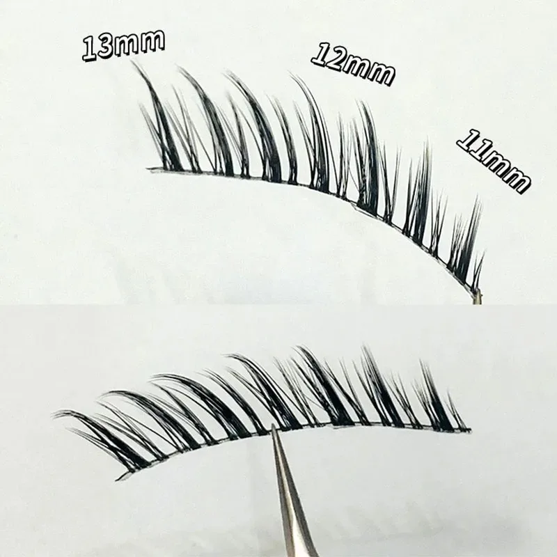 3D Fox Eye False Eyelashes Single Cluster C Curl Natural Eyelash Extension Whole Strip Comic Beginner Individual Eyelash Makeup