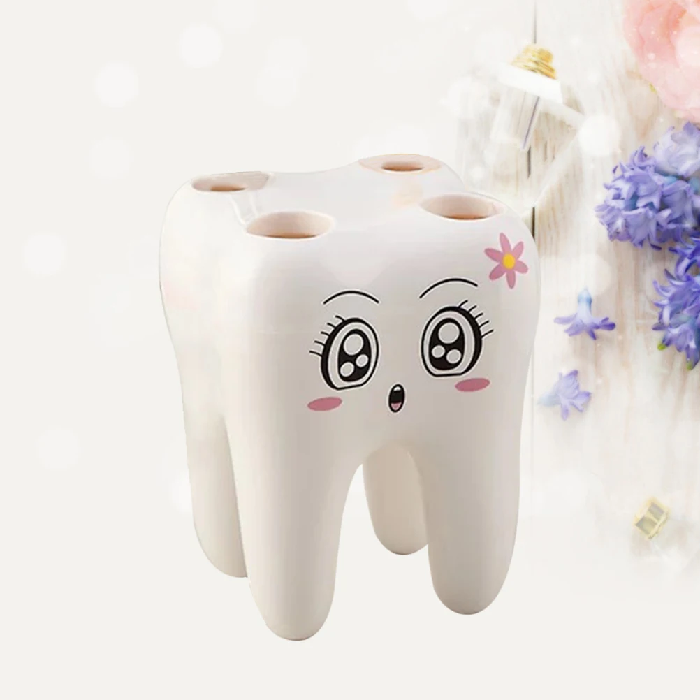 

Toothbrush Holder Rack Kawaii Bathroom Holders Storage Stand Cute Cartoon Premium ABS Toothpaste Small Items Organizer