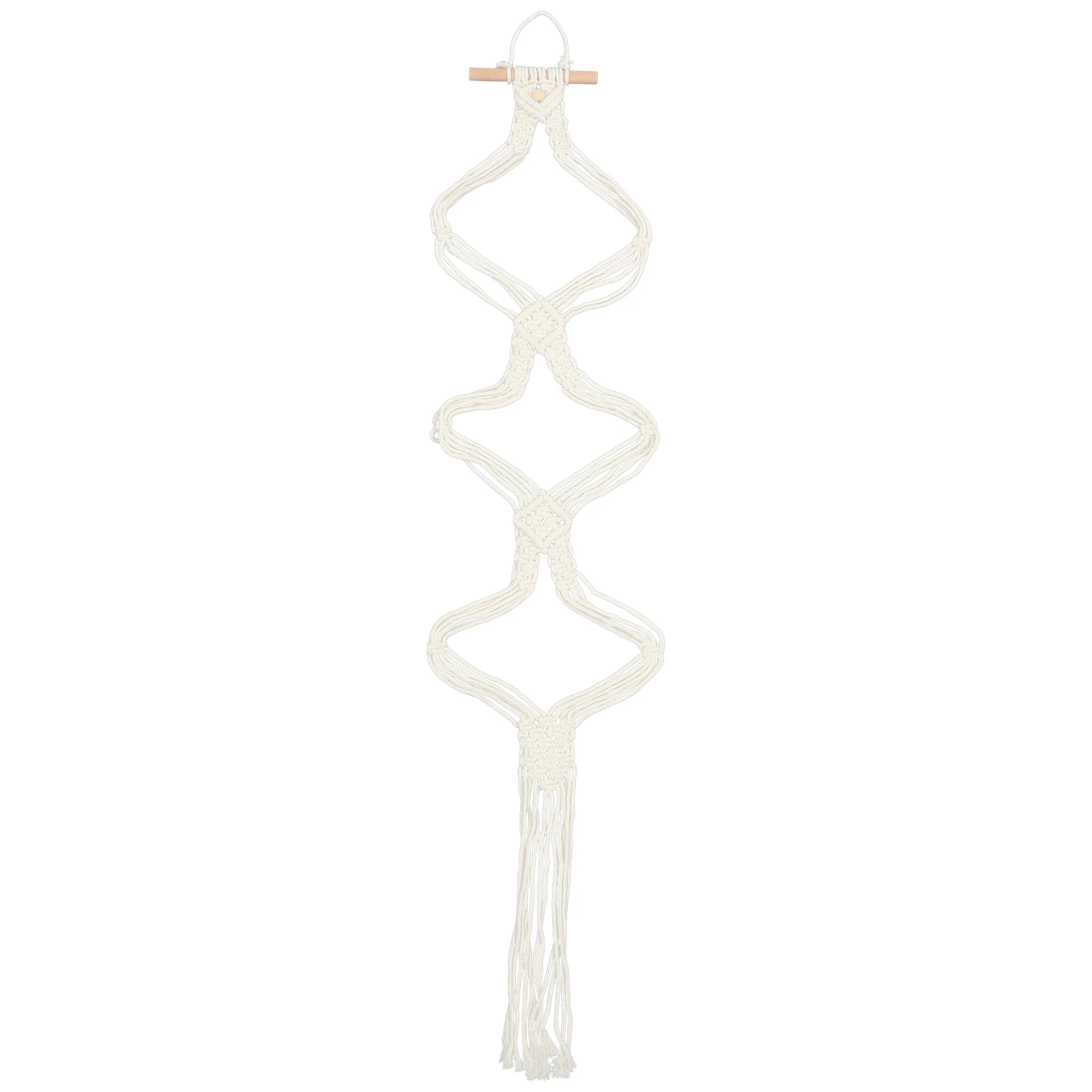 

Bohemian Cotton Rope Wall Hanging Hat Rack Storage ganizer Double Tier Macrame Hanger For Bedroom Living Room Decor
