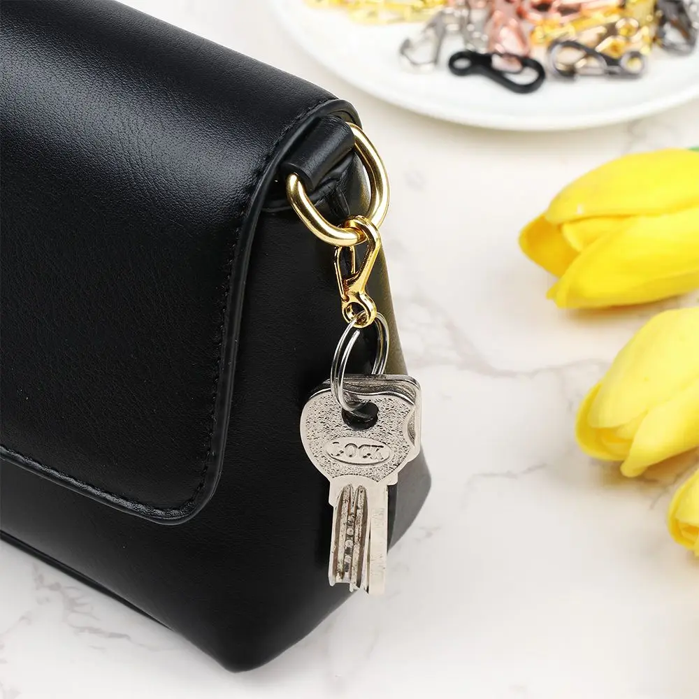 10Pcs Metal Bag Part Accessories DIY KeyChain Bags Strap Buckles Hook Lobster Clasp Collar Carabiner Snap