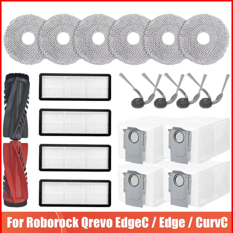 

Accessories For Roborock Qrevo 5AE / S5V / Curv / CurvC / Curv S5X 5A1 5XC / EdgeC / Edge S5A 5V1 Parts Brush Filter Mop Bag