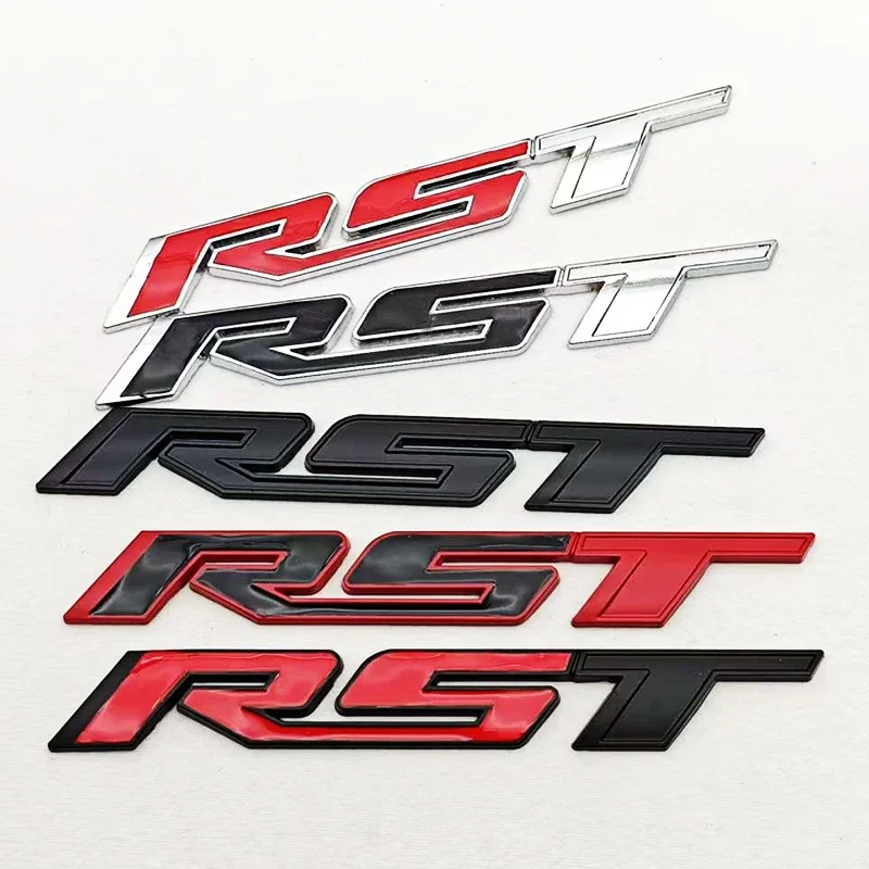 3D Metal Car Sticker Logo RST Emblem Fender Side Rear Trunk Badge For Chevrolet Silverado Tahoe Suburban Traverse Accessories